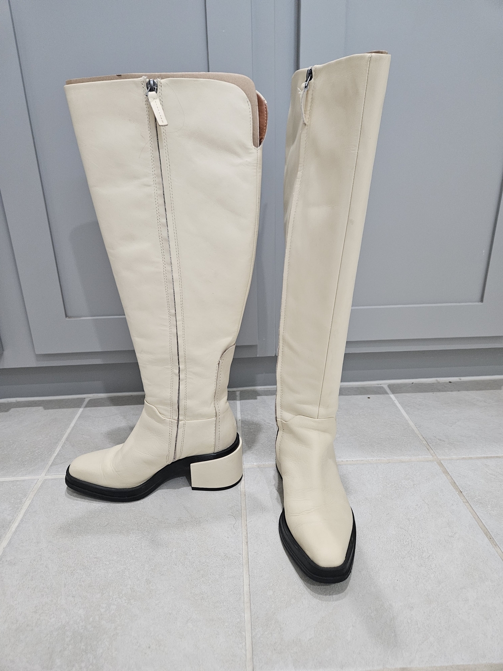 Women's Franco Sarto Knee-High Leather Boots